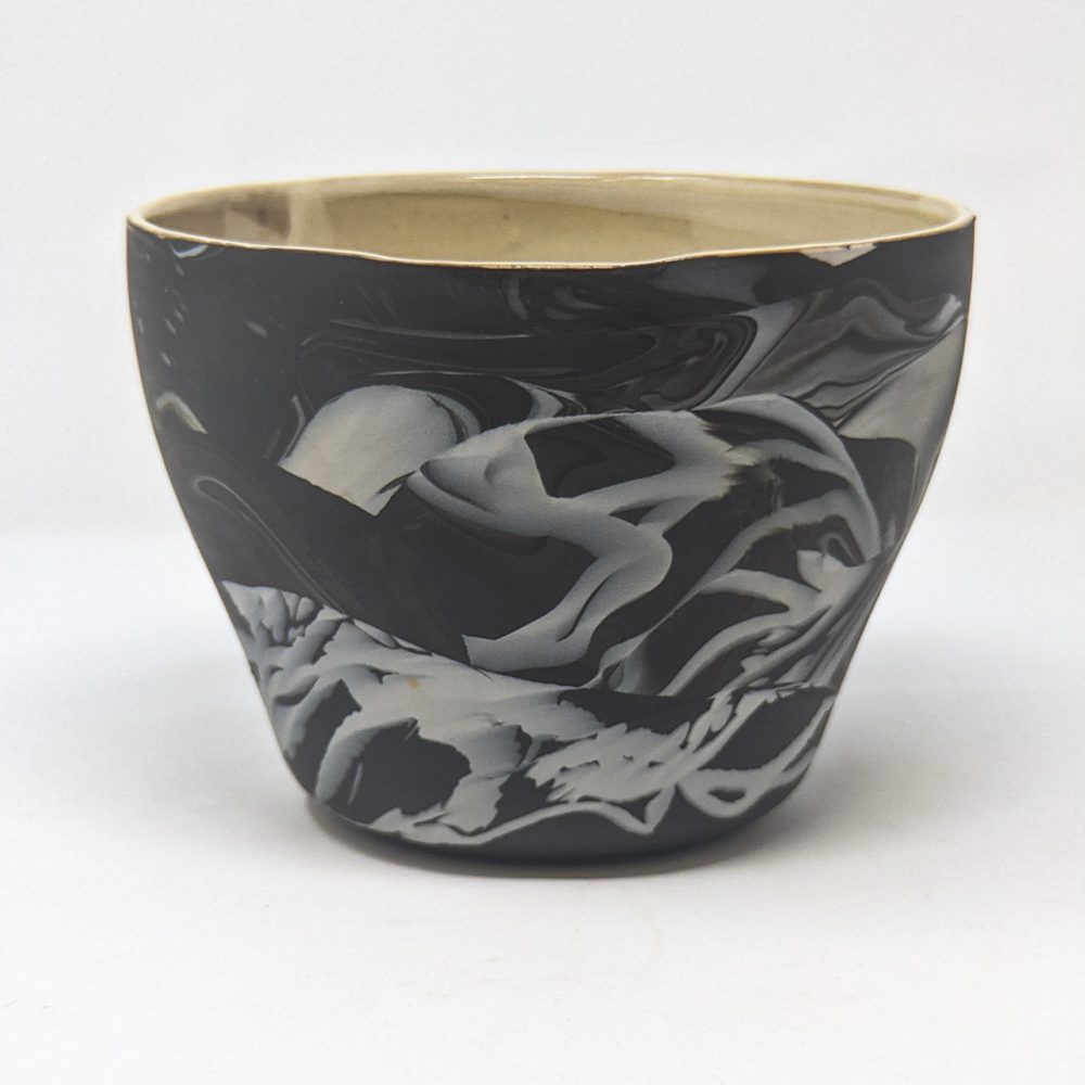 Swirling Dervish #005 64oz Large Porcelain Bowl