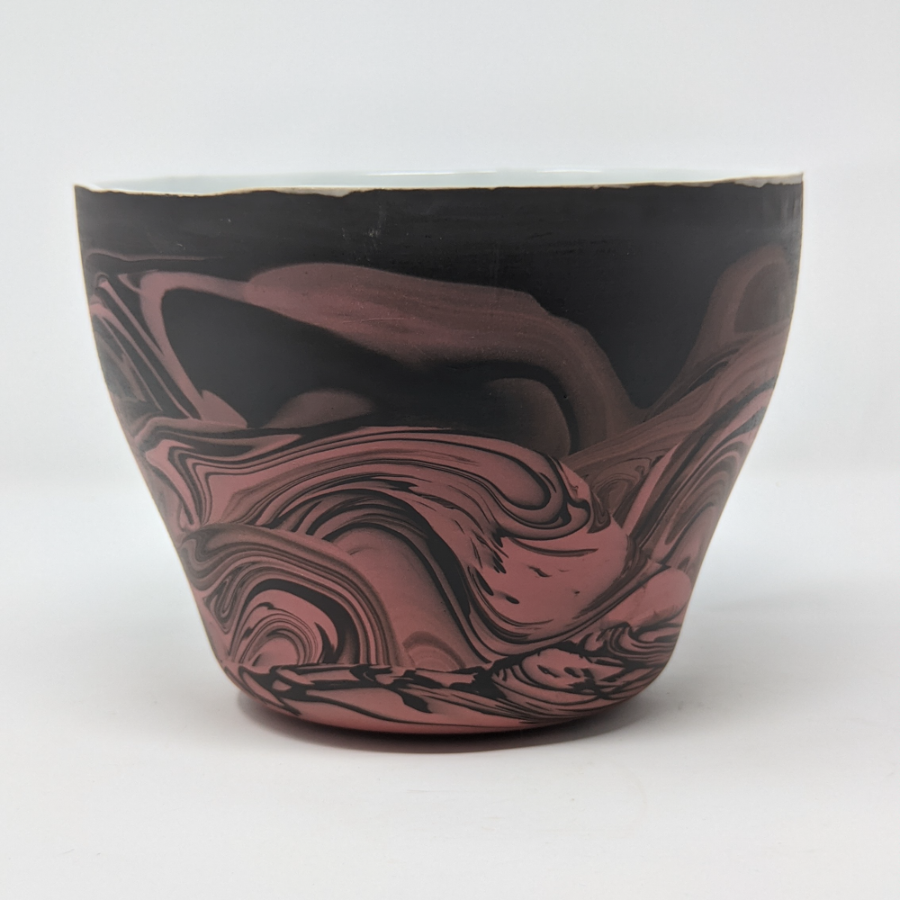 Swirling Dervish #013 64oz Large Porcelain Bowl