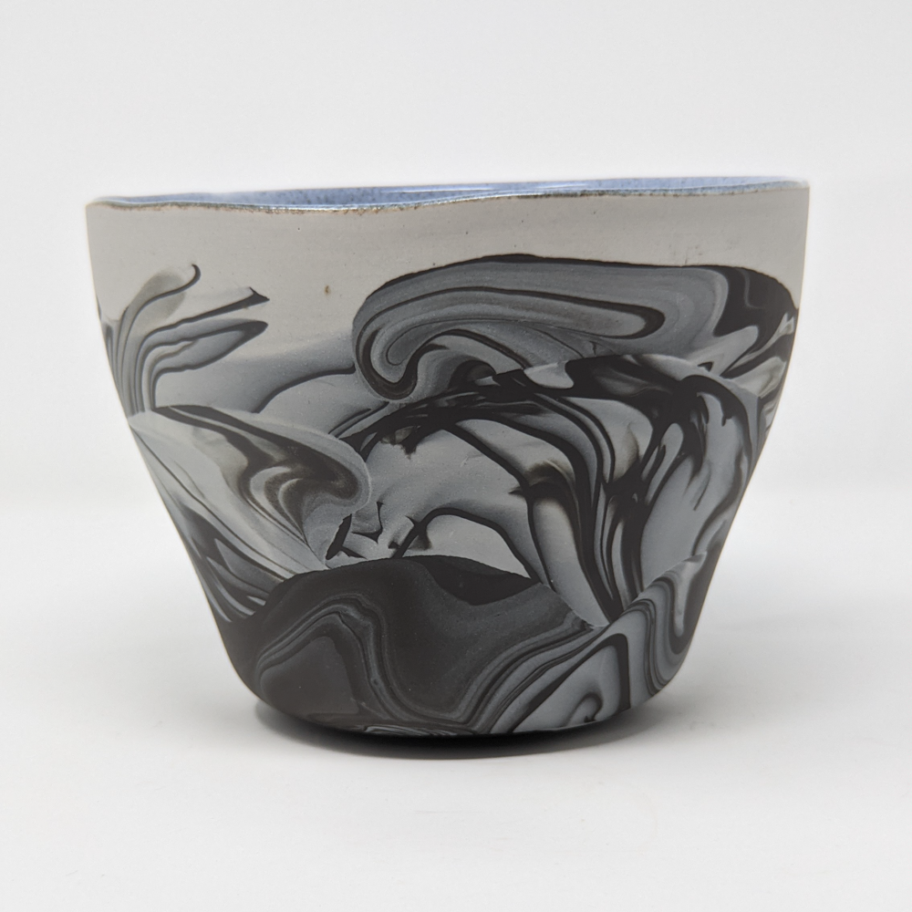 Swirling Dervish #019 64oz Large Porcelain Bowl
