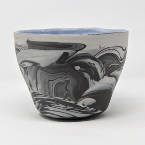 Swirling Dervish #019 64oz Large Porcelain Bowl